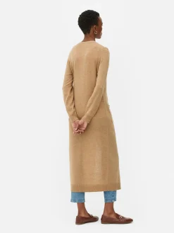 Pulls Et Gilets|Primark Gilet Long Boutonné Camel