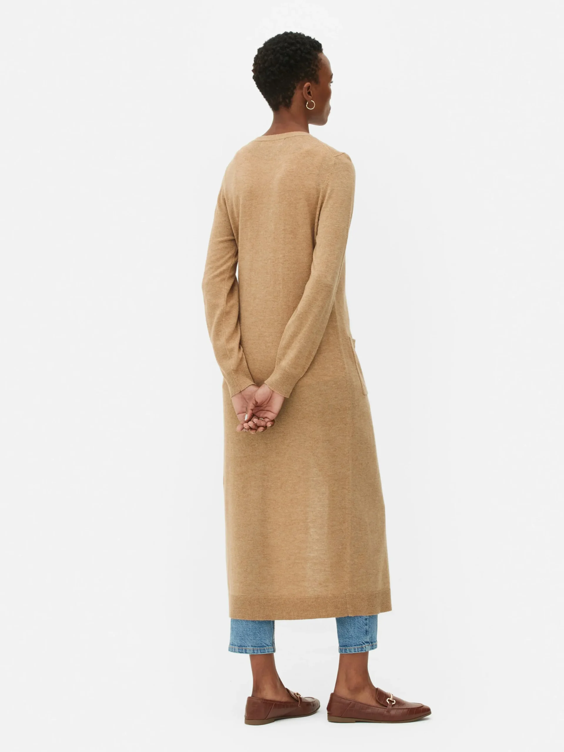 Pulls Et Gilets|Primark Gilet Long Boutonné Camel