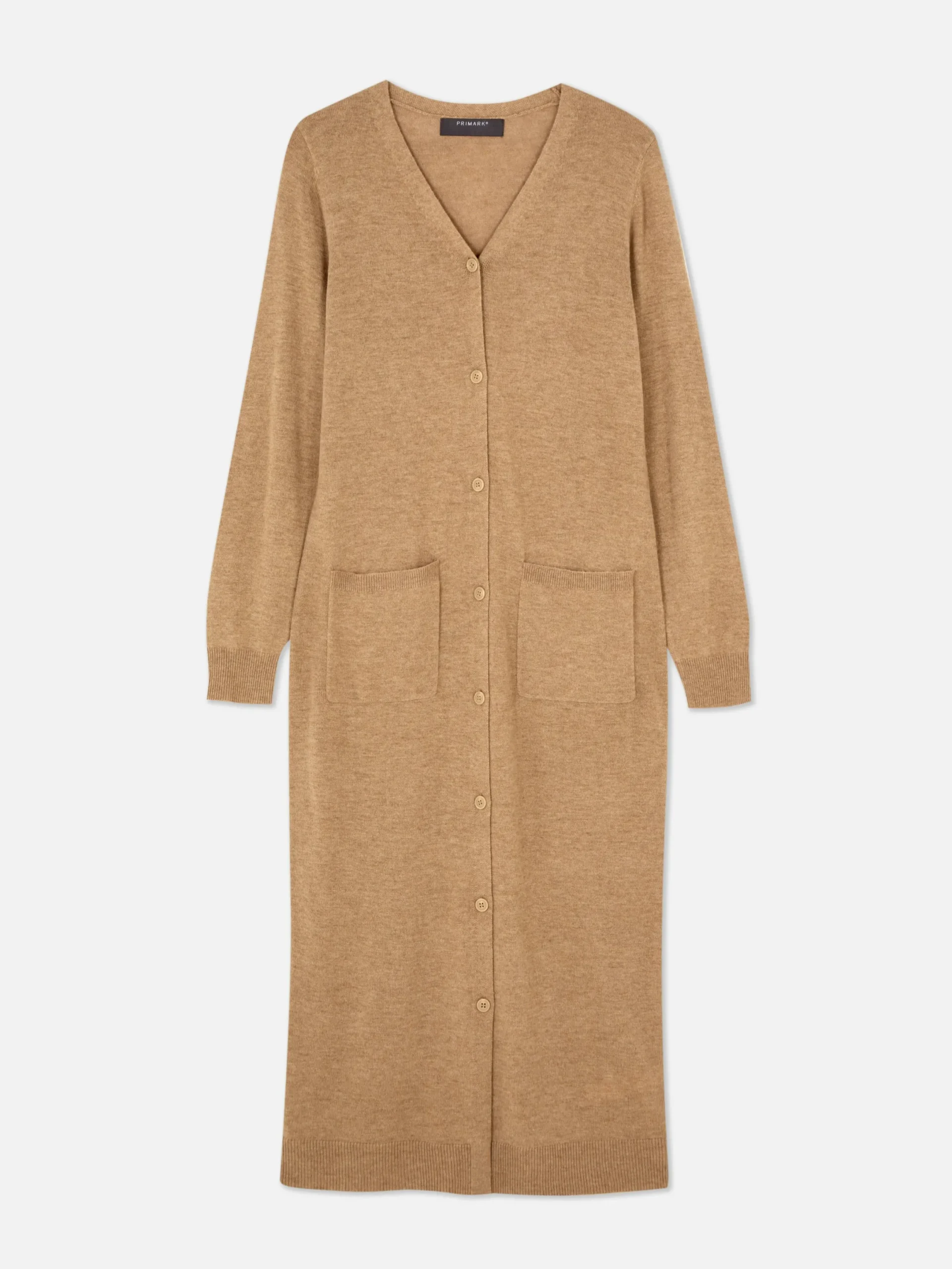 Pulls Et Gilets|Primark Gilet Long Boutonné Camel