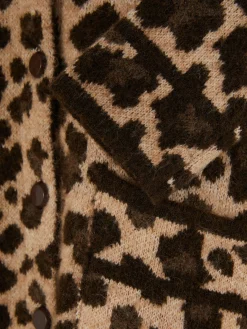 Pulls Et Gilets|Primark Gilet Style Blouson Bomber à Motif Léopard Multicolore
