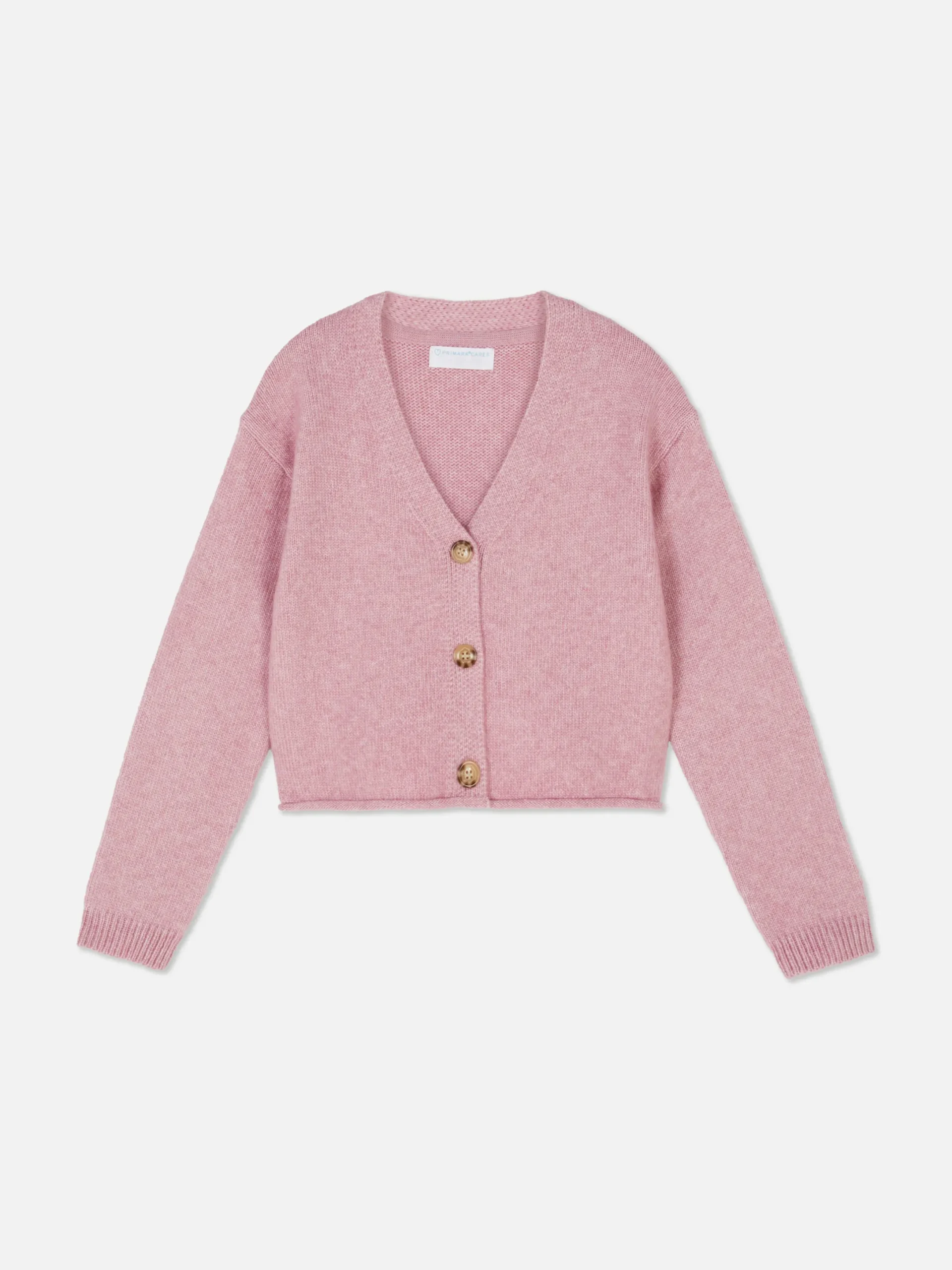 Pulls Et Gilets|Primark Gilet Tricoté à Ourlet Roulotté Rose