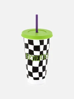 Déco Et Friandises D'Halloween|Beetlejuice|Primark Gobelet Avec Paille Beetlejuice Noir