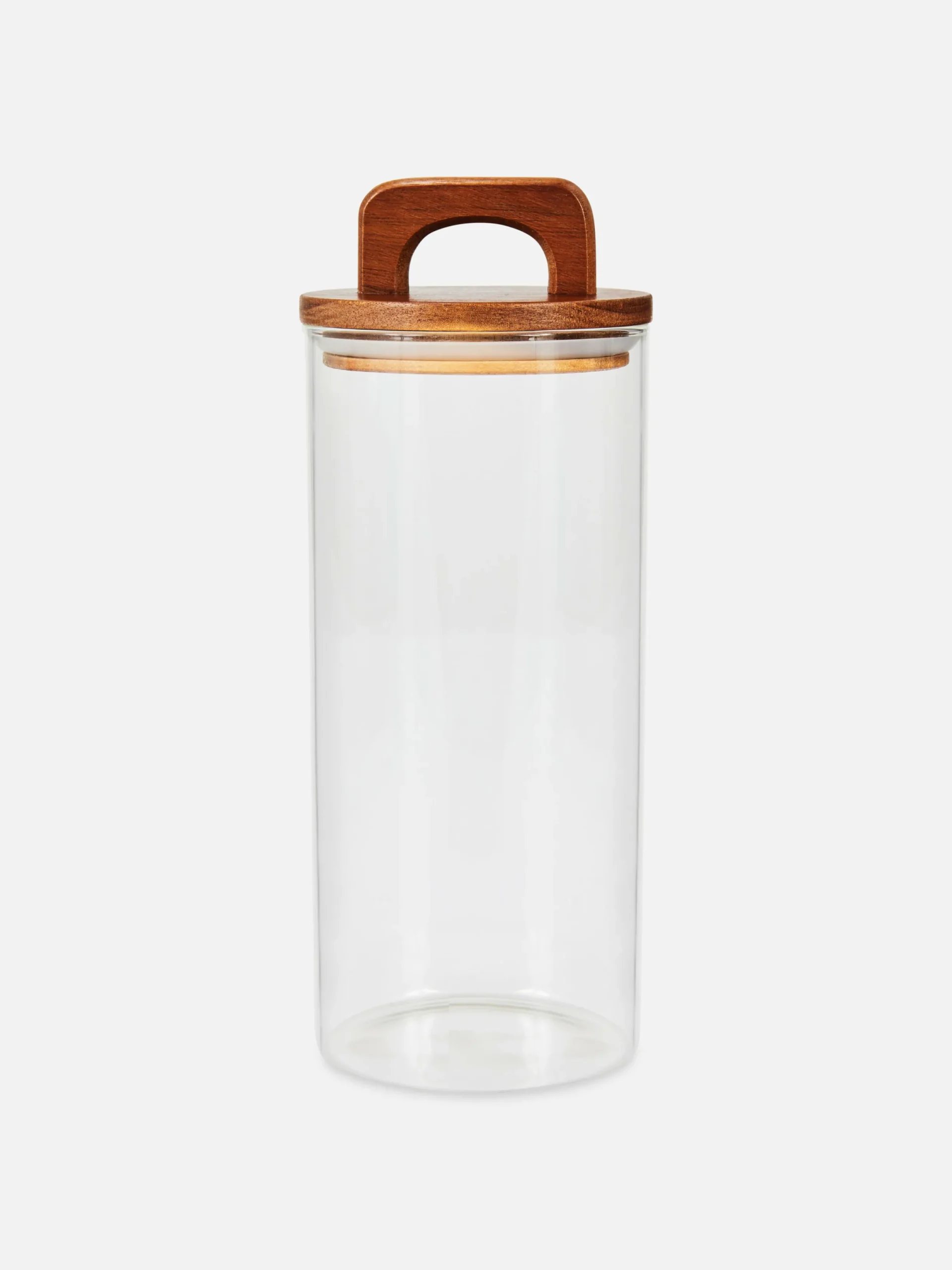 Art De La Table|Primark Grande Boîte En Verre Avec Poignée En Bois Transparent