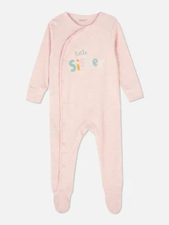 Grenouillères Et Gigoteuses|Primark Grenouillère Brodée Little Sister Rose