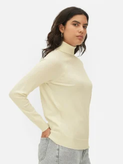 Pulls Et Gilets|Primark Haut à Manches Longues Et à Col Roulé Ivoire