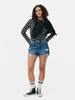 Hauts Et T-Shirts|Primark Haut à Rayures Et à Manches Longues Noir/Blanc