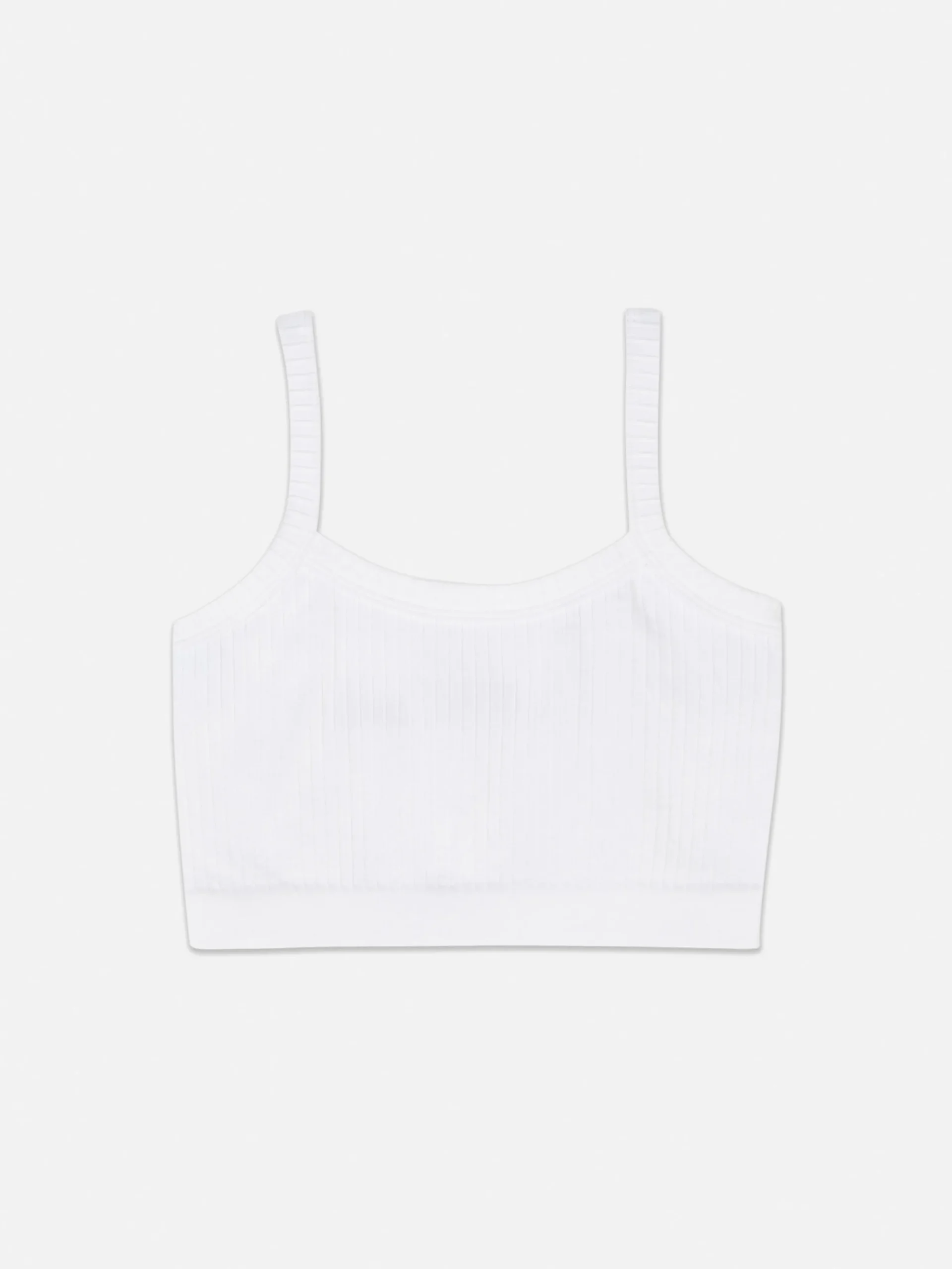 Hauts Et T-Shirts|Primark Haut Court à Texture Côtelée Blanc