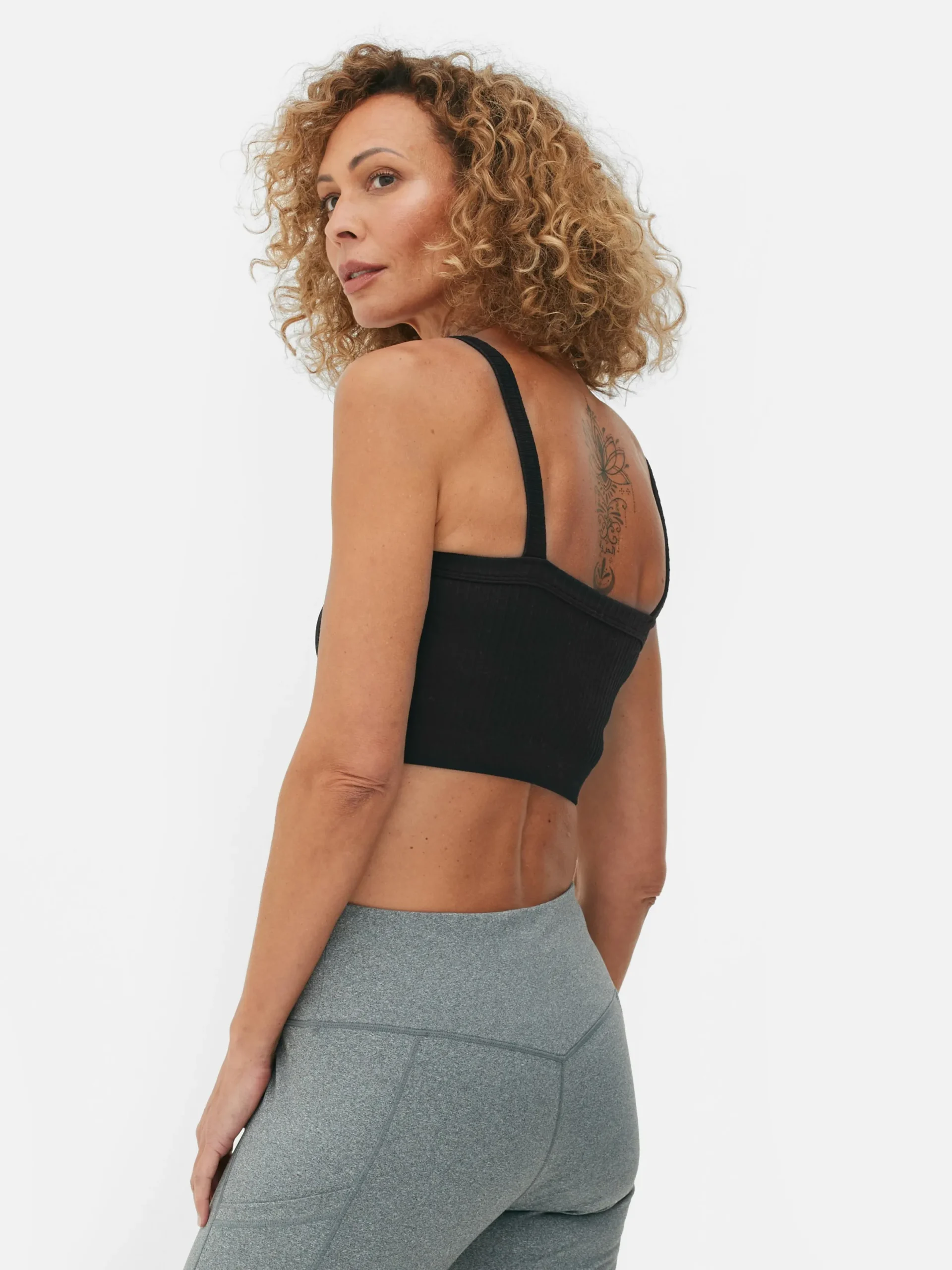 Hauts Et T-Shirts|Primark Haut Court à Texture Côtelée Noir