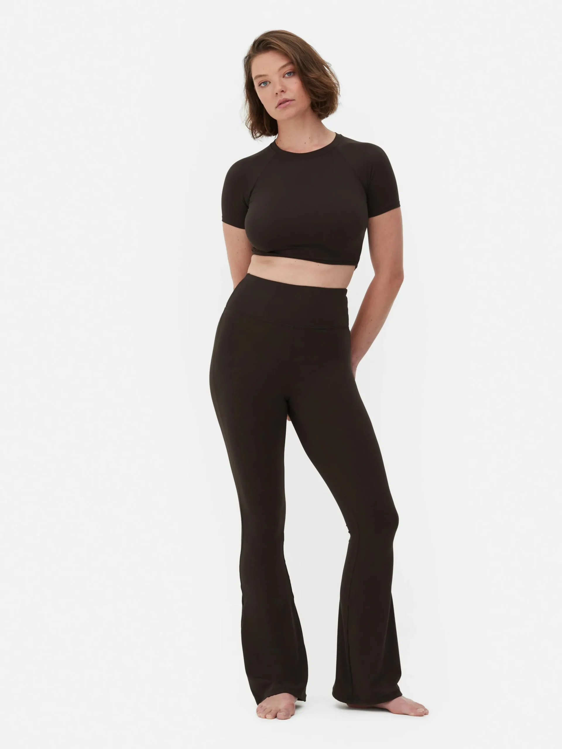 Vêtements De Sport|Primark Haut Court De Sport En Tissu Ultra-doux Rita Ora Chocolat