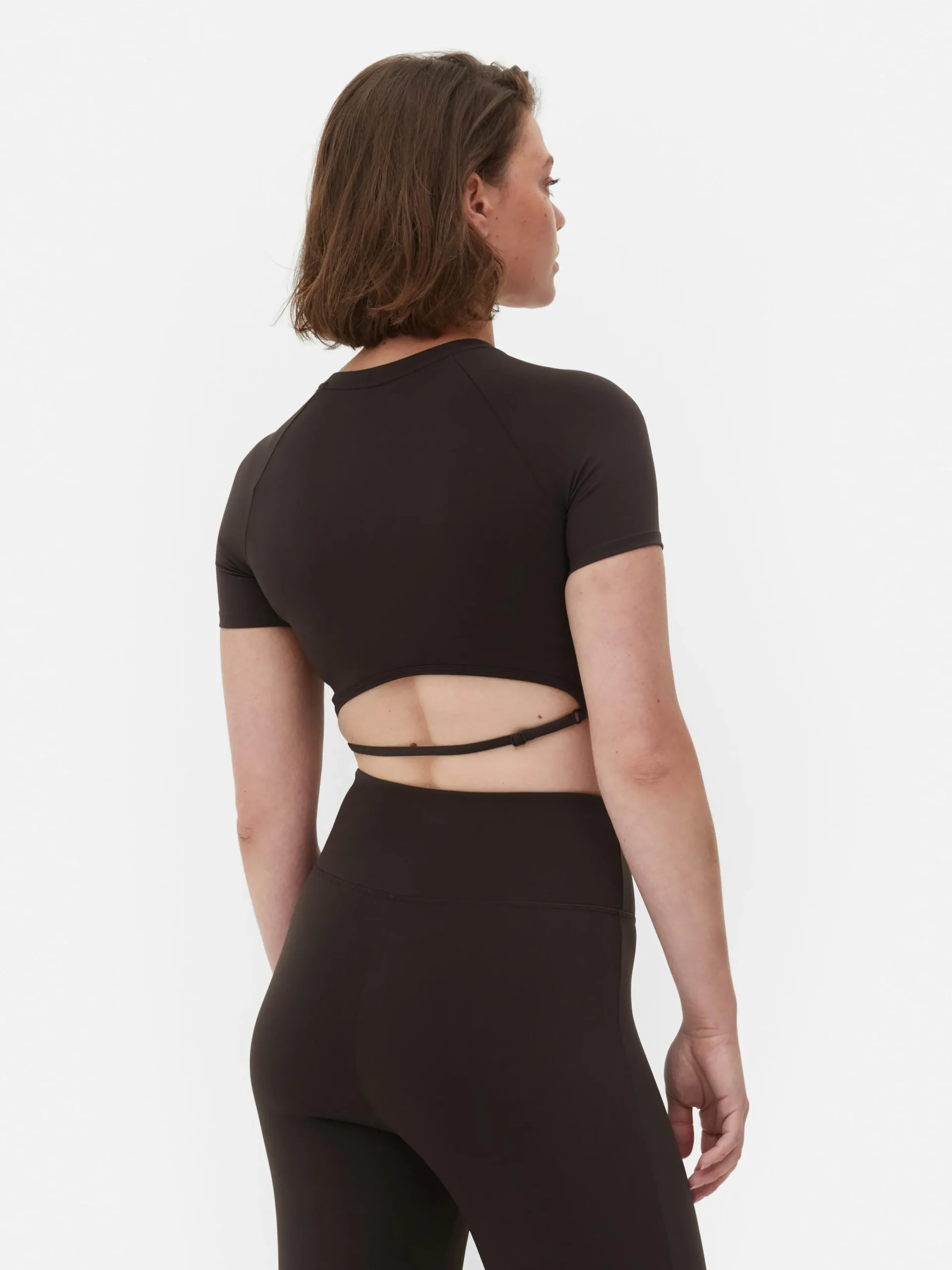 Vêtements De Sport|Primark Haut Court De Sport En Tissu Ultra-doux Rita Ora Chocolat