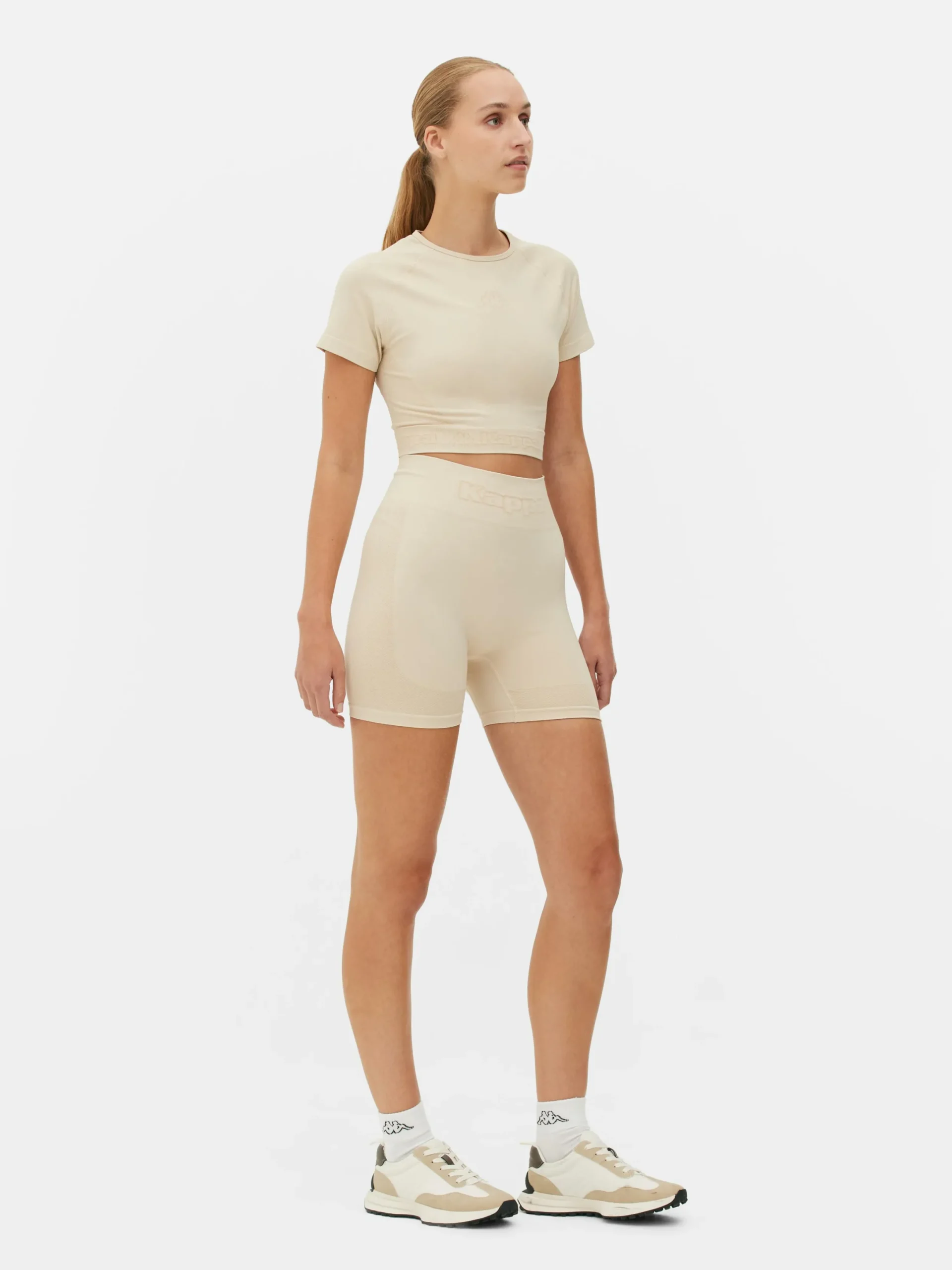 Vêtements De Sport|Primark Haut Court Kappa X à Coordonner Écru