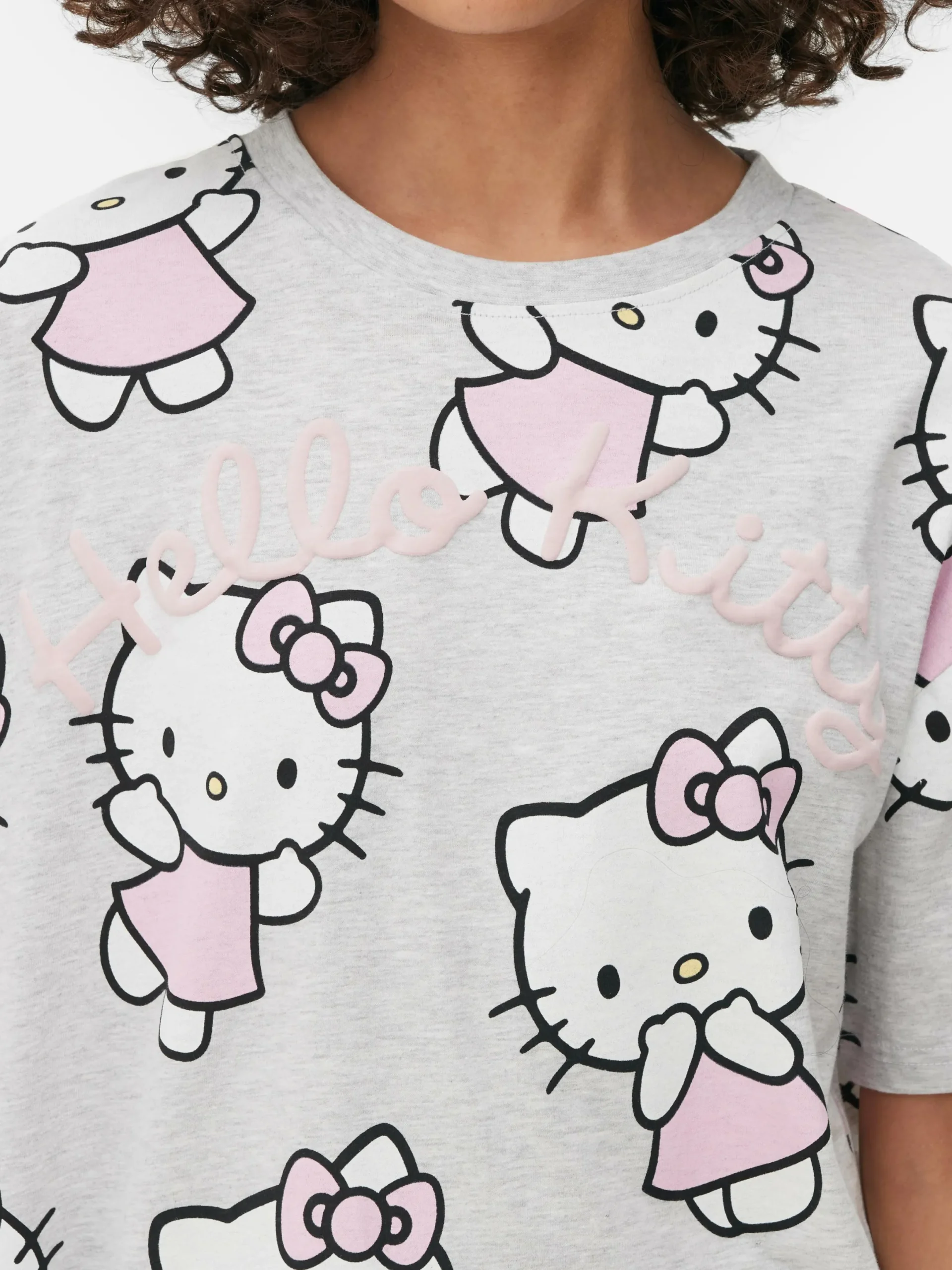 Hauts De Pyjama|Primark Haut De Pyjama Hello Kitty Gris chiné