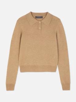 Pulls Et Gilets|Primark Haut Tricoté à Col Et à Manches Longues Camel