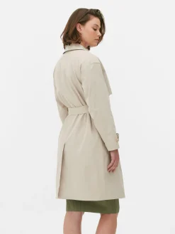 Manteaux Et Vestes|Primark Imperméable à Double Boutonnage Et Ceinture Grège