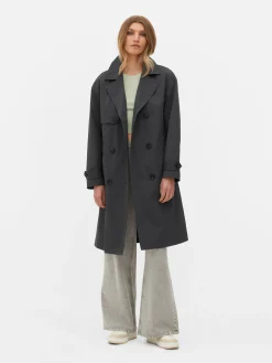 Manteaux Et Vestes|Primark Imperméable à Double Boutonnage Et Ceinture Anthracite