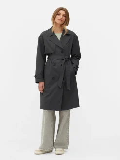 Manteaux Et Vestes|Primark Imperméable à Double Boutonnage Et Ceinture Anthracite