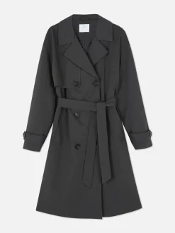 Manteaux Et Vestes|Primark Imperméable à Double Boutonnage Et Ceinture Anthracite