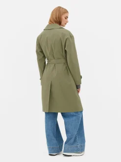 Manteaux Et Vestes|Primark Imperméable à Double Boutonnage Et Ceinture Kaki