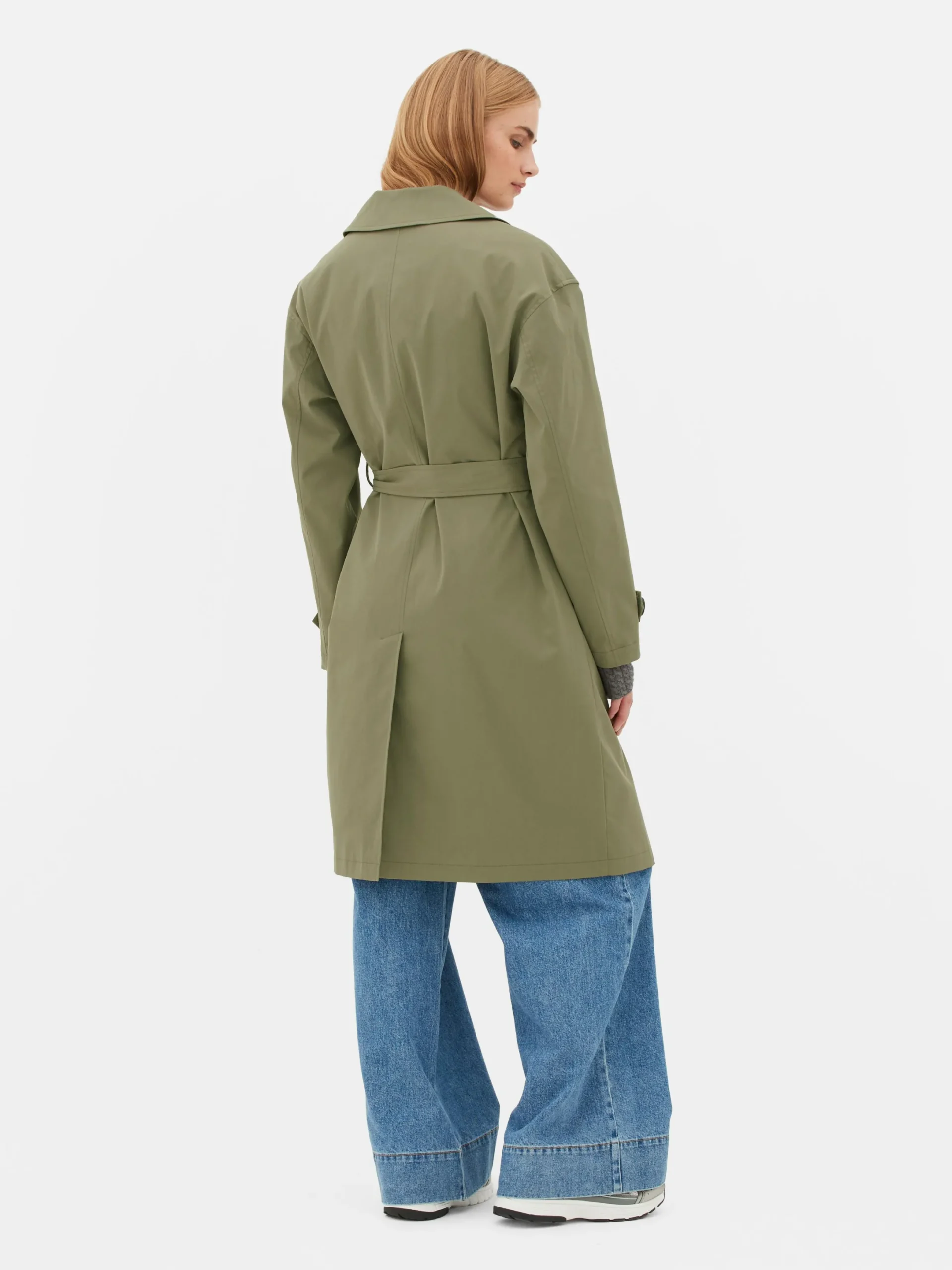 Manteaux Et Vestes|Primark Imperméable à Double Boutonnage Et Ceinture Kaki