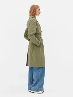 Manteaux Et Vestes|Primark Imperméable à Double Boutonnage Et Ceinture Kaki