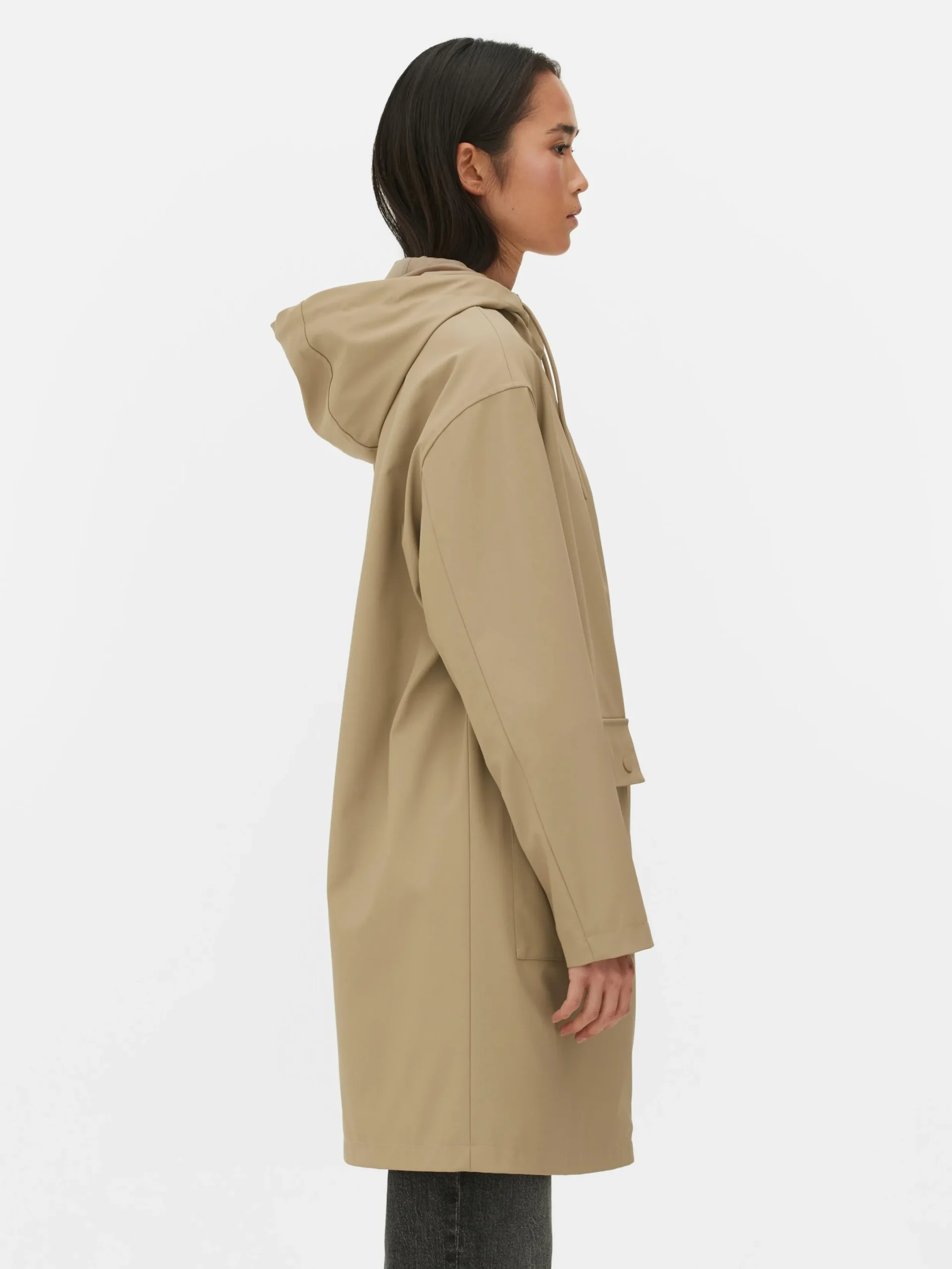 Manteaux Et Vestes|Primark Imperméable Caoutchouté à Capuche Camel