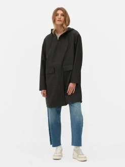 Manteaux Et Vestes|Primark Imperméable Caoutchouté à Capuche Noir