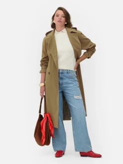 Manteaux Et Vestes|Primark Imperméable Croisé à Capuche Rita Ora Camel