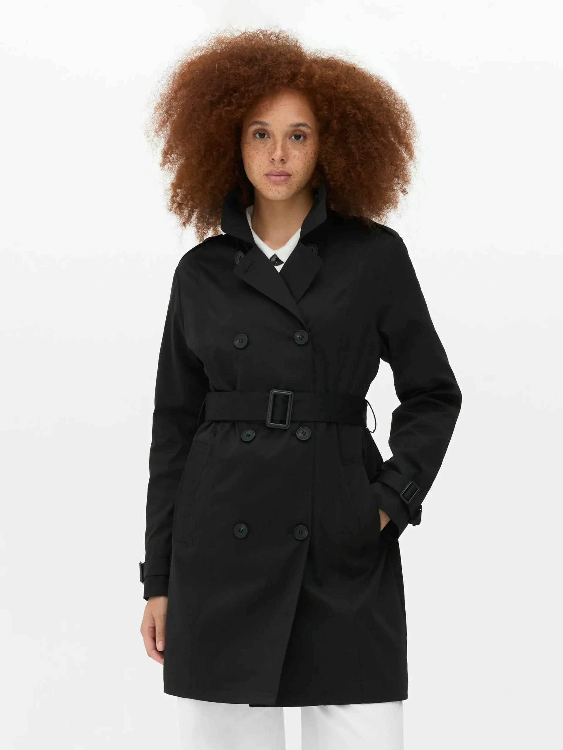 Manteaux Et Vestes|Primark Imperméable Croisé Classique Noir