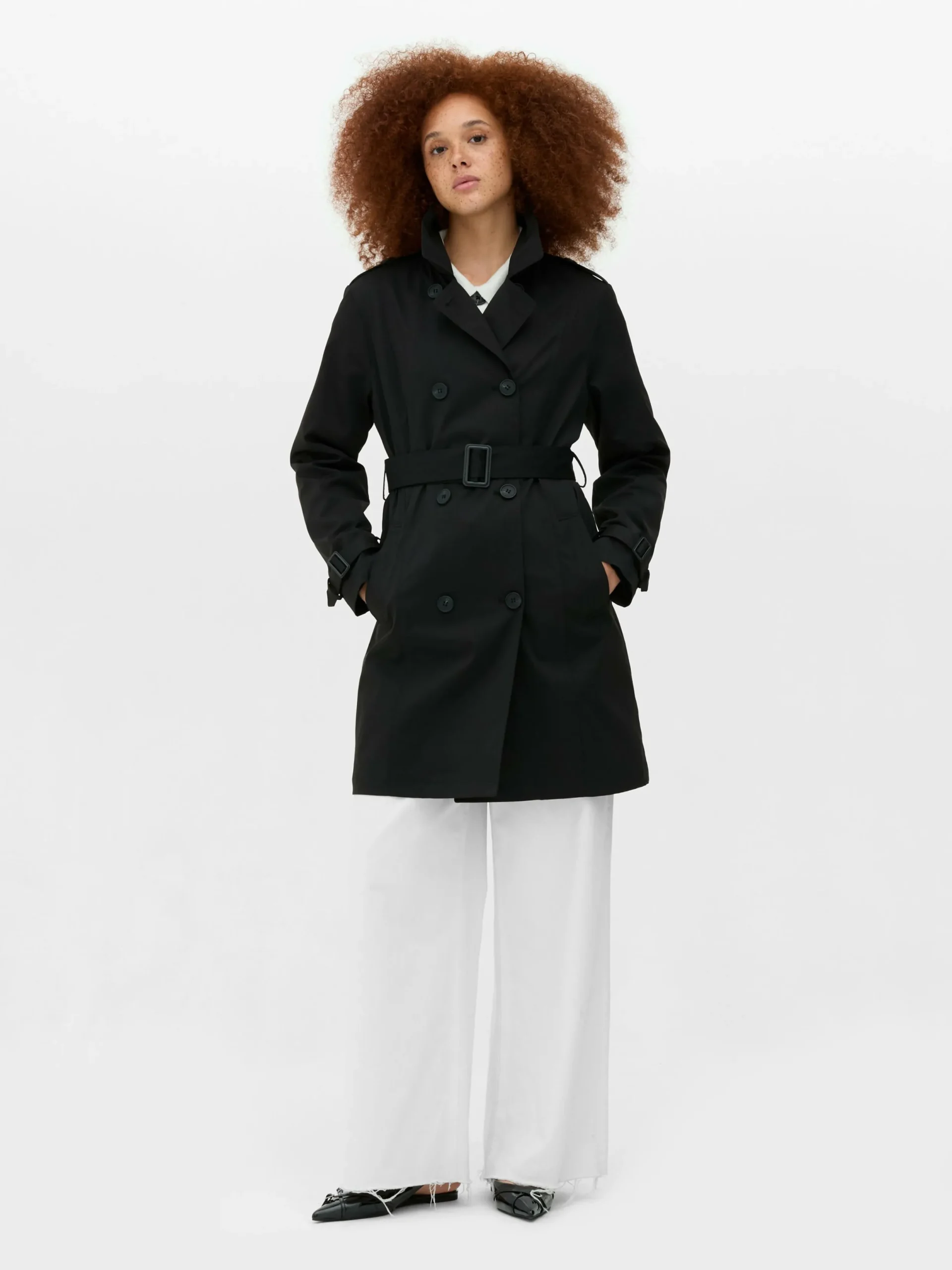 Manteaux Et Vestes|Primark Imperméable Croisé Classique Noir