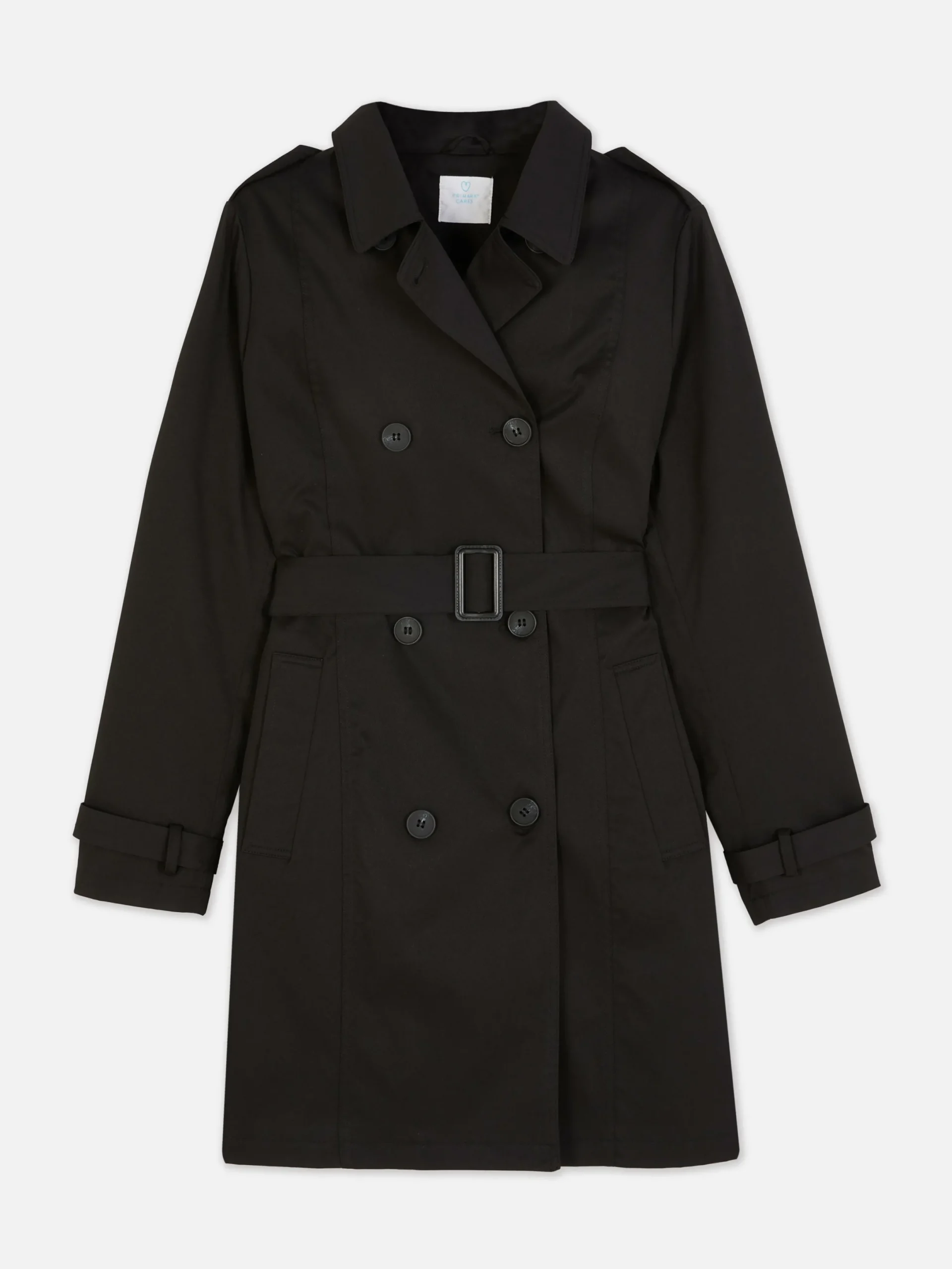 Manteaux Et Vestes|Primark Imperméable Croisé Classique Noir