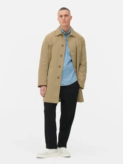 Manteaux Et Vestes|Primark Imperméable Long à Boutonnage Simple Beige