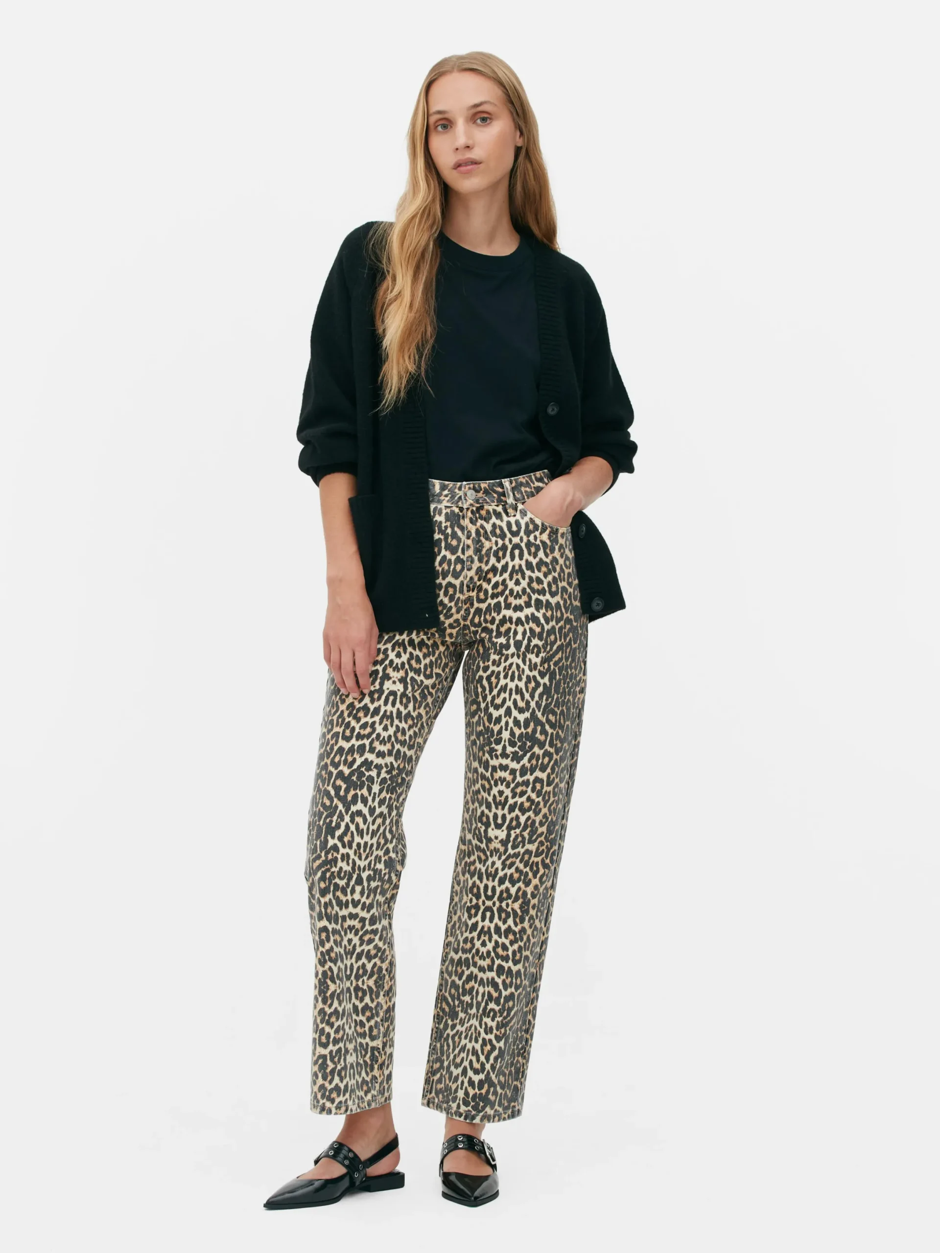 Jean|Primark Jean à Imprimé Léopard Marron