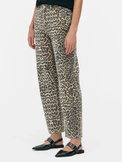Jean|Primark Jean à Imprimé Léopard Marron