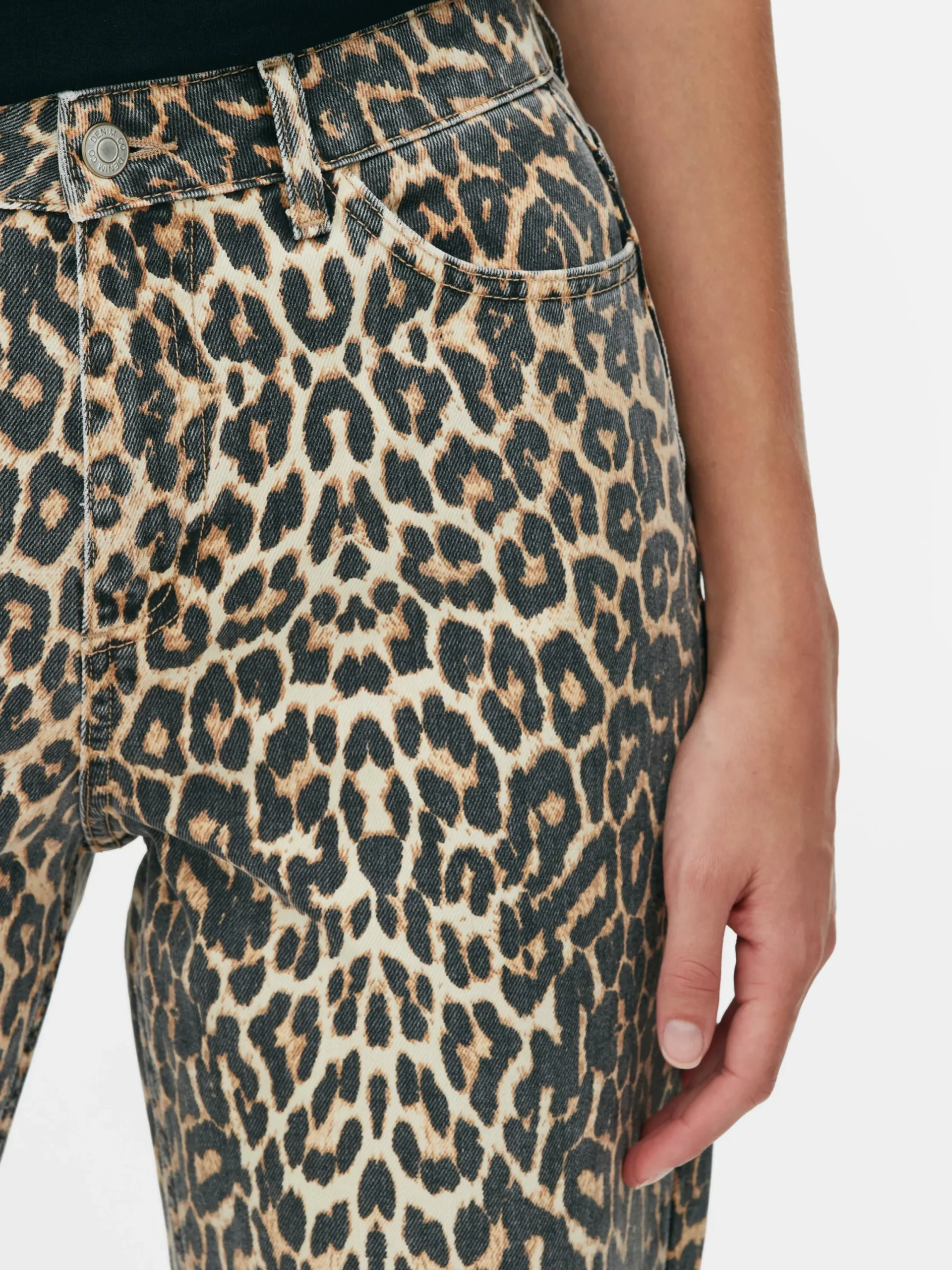 Jean|Primark Jean à Imprimé Léopard Marron