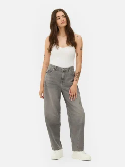 Jean|Primark Jean Barrel Gris