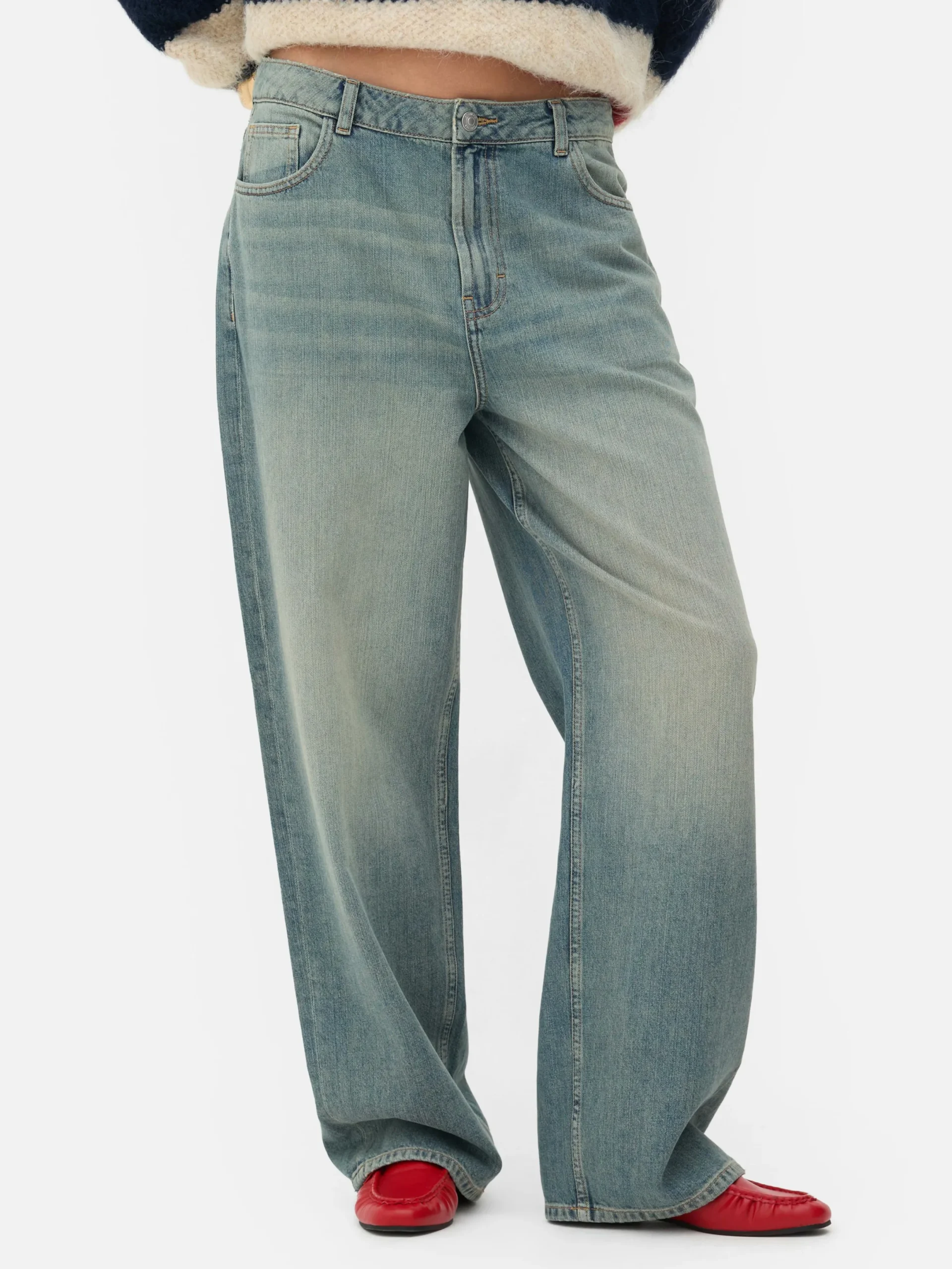 Jean|Primark Jean Dad Déchiré Rita Ora Bleu clair