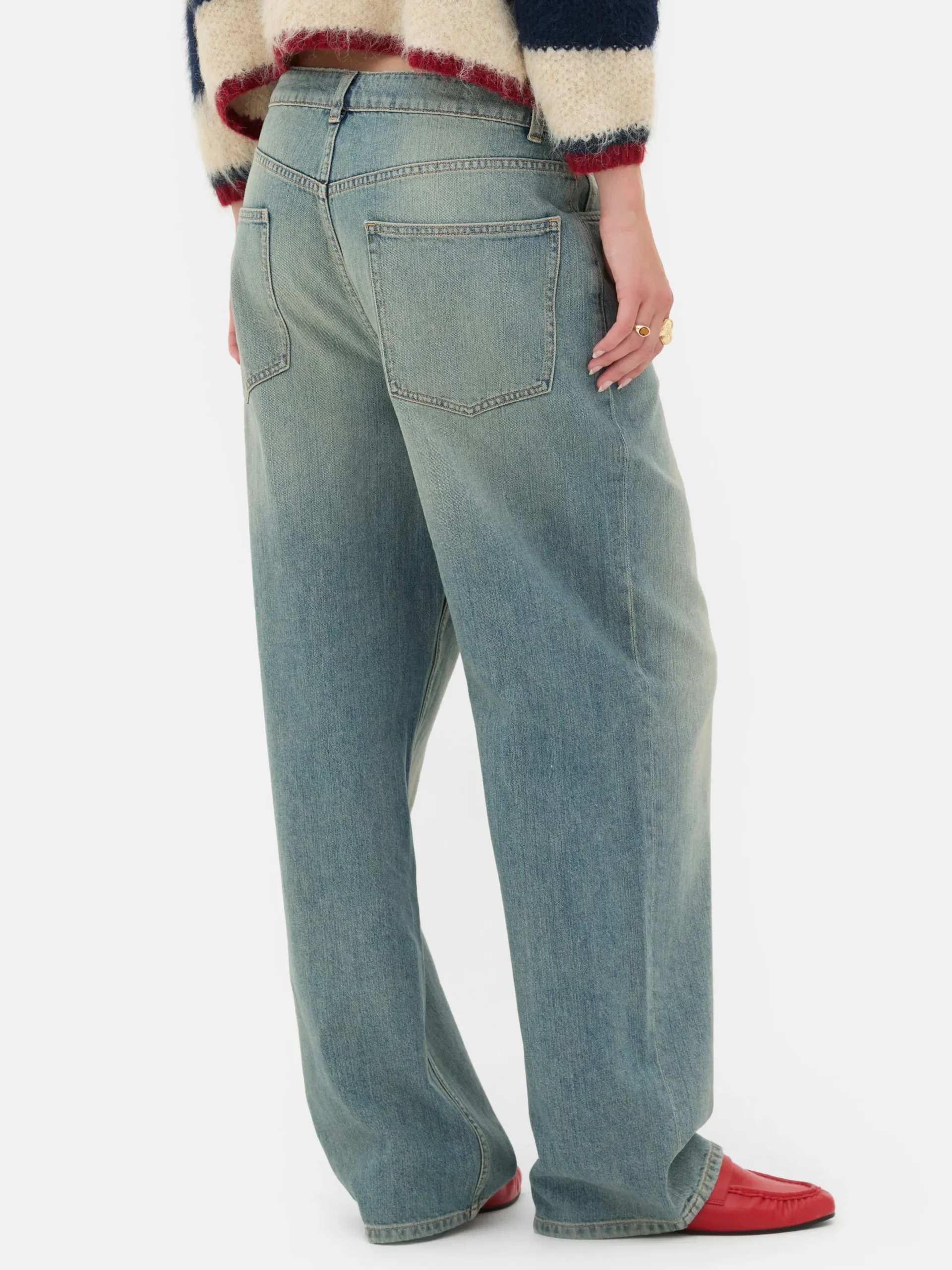 Jean|Primark Jean Dad Déchiré Rita Ora Bleu clair