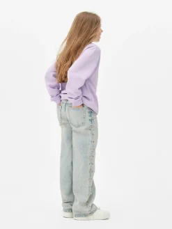Jean|Primark Jean Denim à Effet Vieilli Et Clous Bleu clair