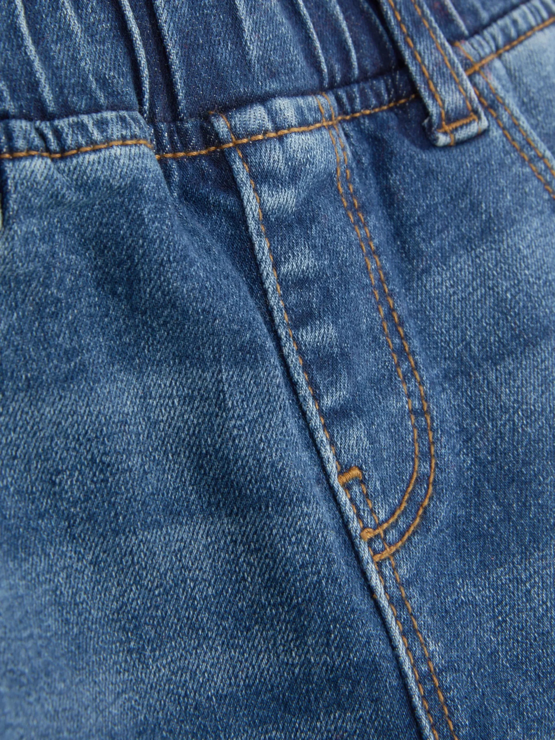 Pantalons Et Leggings|Primark Jean Denim à Revers Bleu moyen