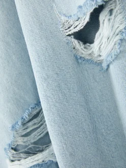 Denim|Jean|Primark Jean Denim Ample à Effet Vieilli Bleu clair