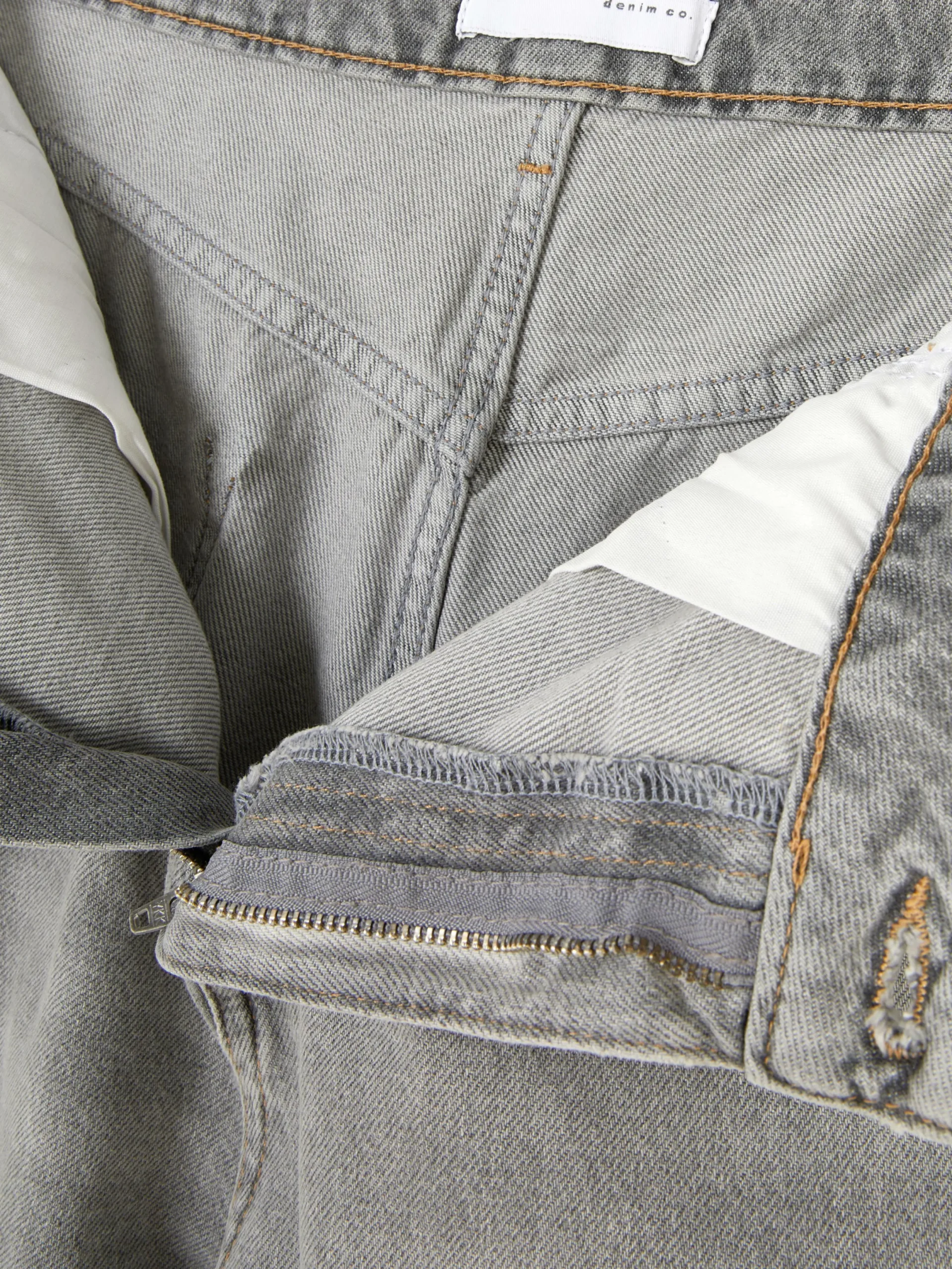 Denim|Jean|Primark Jean Denim Ample à Effet Vieilli Gris