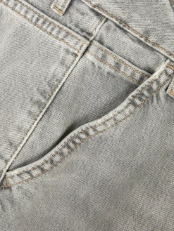 Denim|Jean|Primark Jean Denim Ample à Effet Vieilli Gris