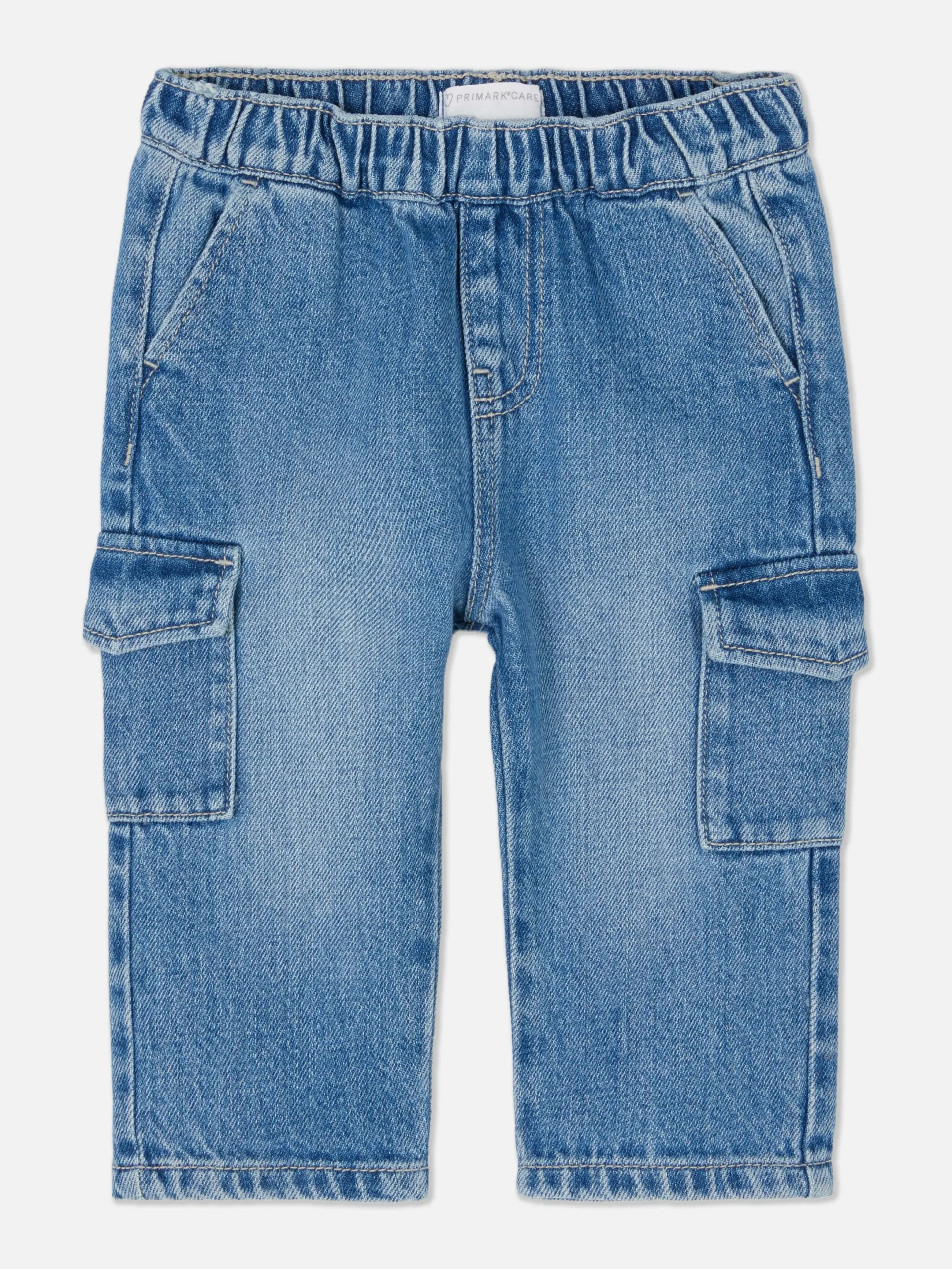Pantalons Et Leggings|Primark Jean Denim Cargo Bleu moyen