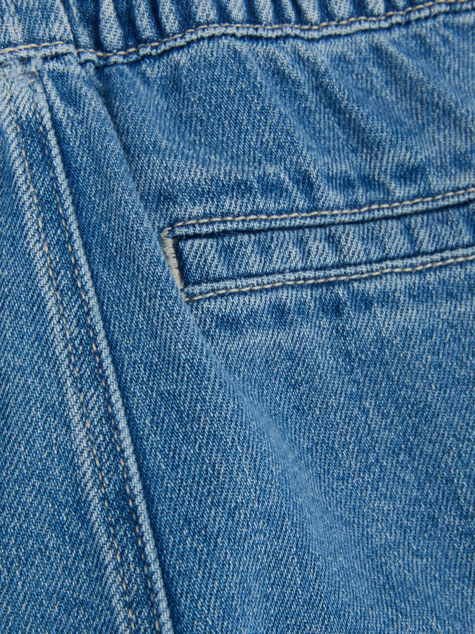 Pantalons Et Leggings|Primark Jean Denim Cargo Bleu moyen