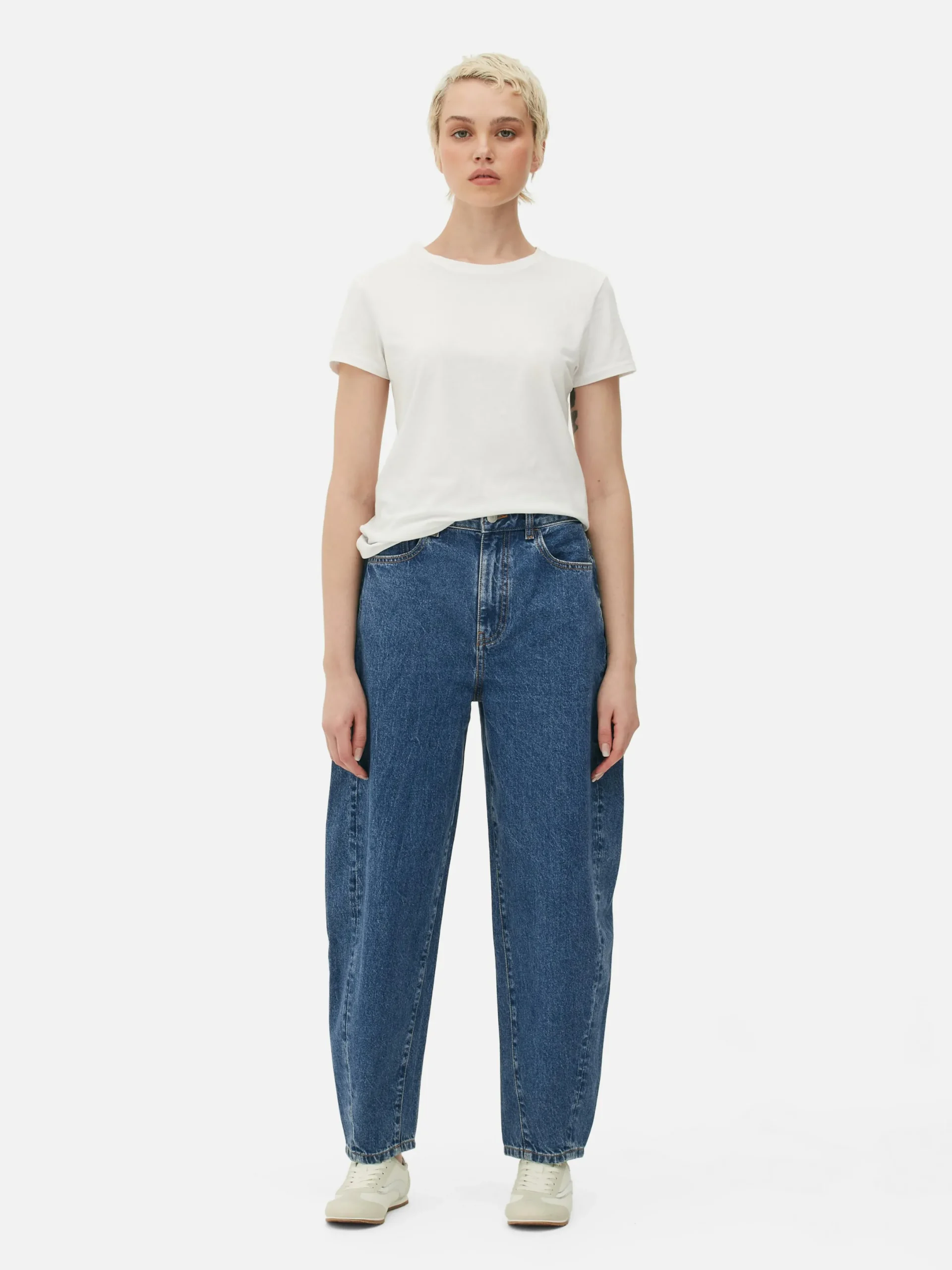 Denim|Jean|Primark Jean Denim Coupe Barrel Bleu moyen