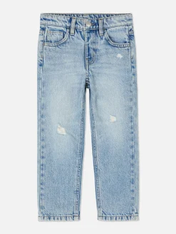 Jean|Primark Jean Denim Coupe Droite Effet Vieilli Bleu clair