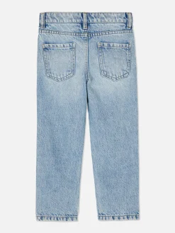 Jean|Primark Jean Denim Coupe Droite Effet Vieilli Bleu clair