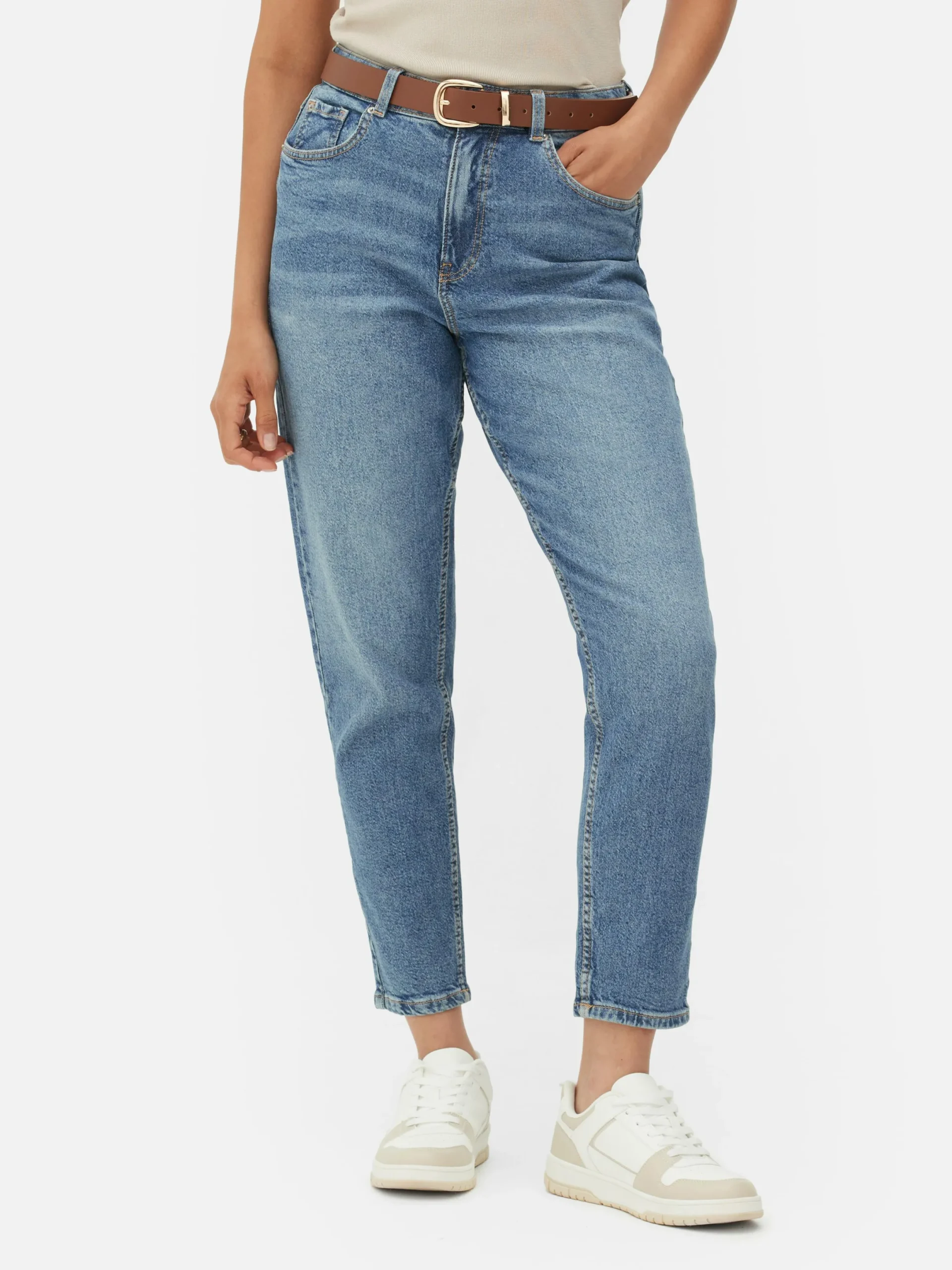 Denim|Jean|Primark Jean Denim Coupe Mom Bleu moyen