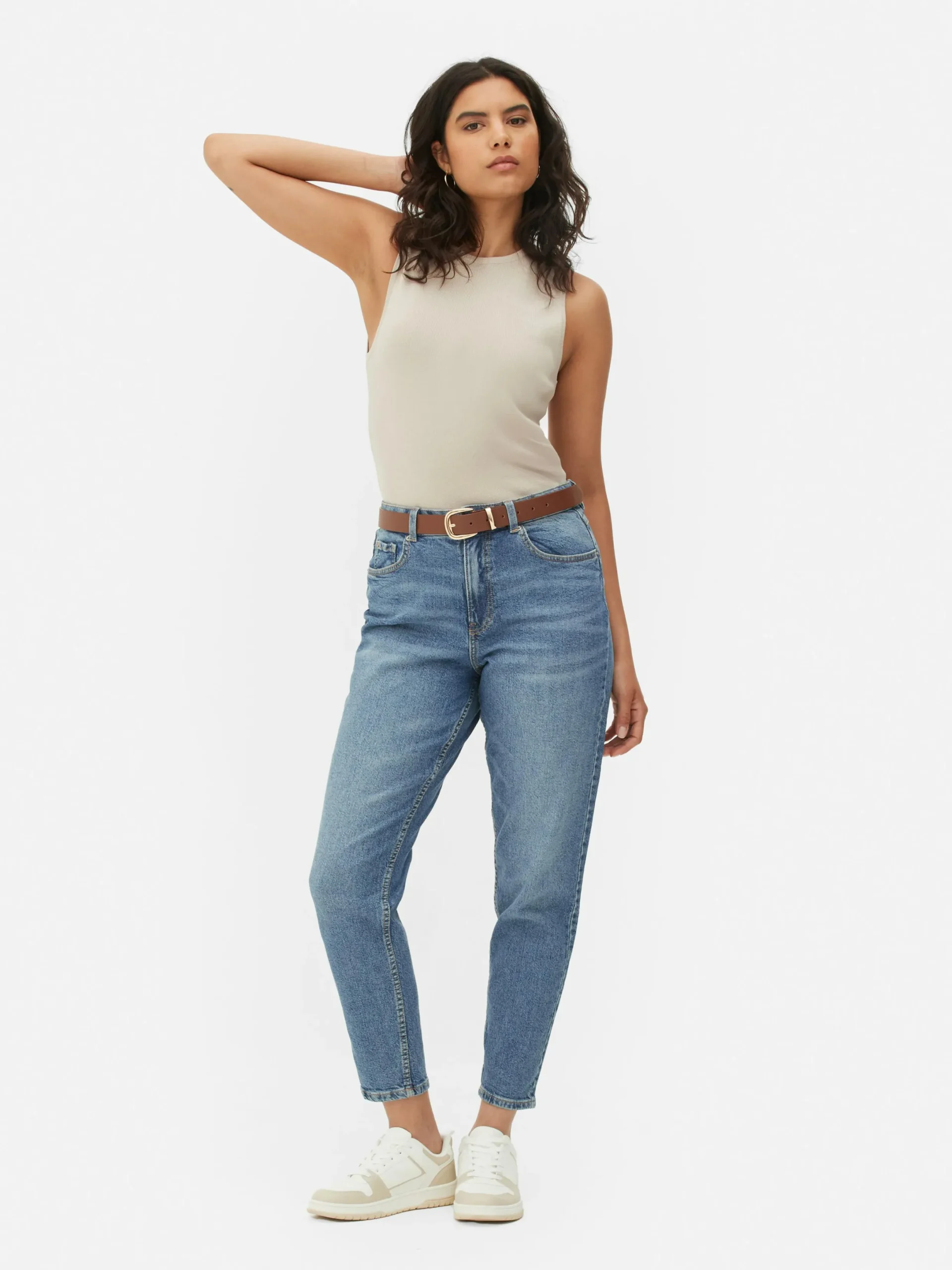 Denim|Jean|Primark Jean Denim Coupe Mom Bleu moyen
