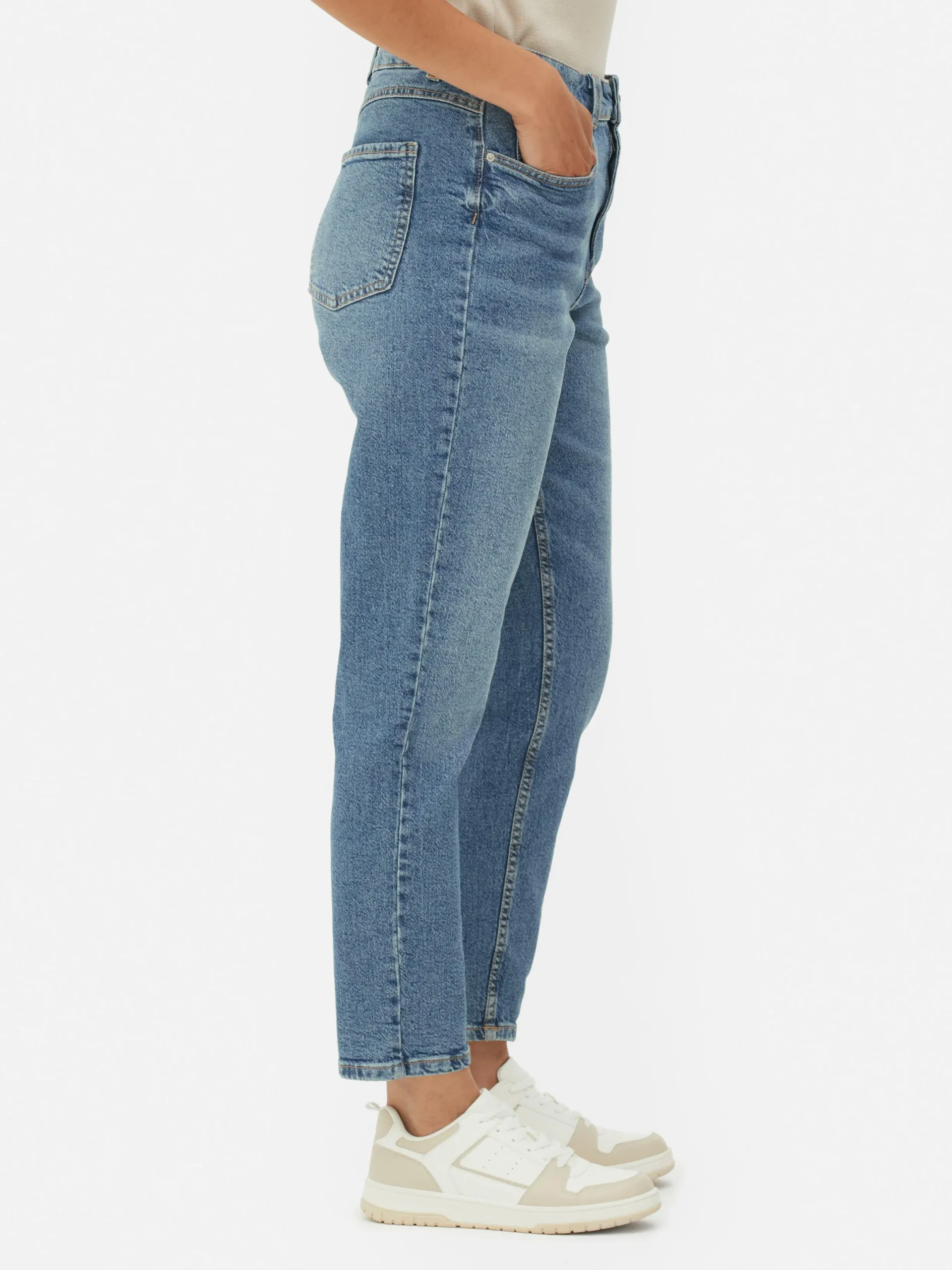 Denim|Jean|Primark Jean Denim Coupe Mom Bleu moyen